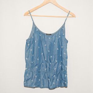 1250°C Chambray Pineapple Print Tank Top
